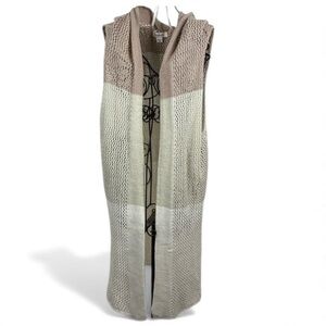 Francesca's Collections Cream and Tan Knit Cardigan‎